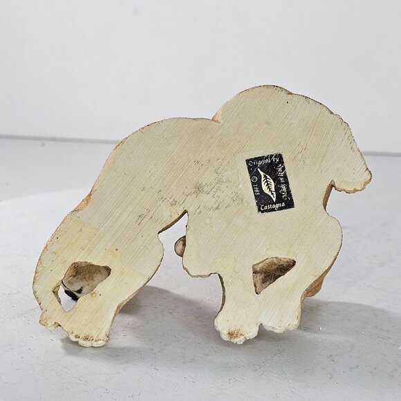 Castagna Italy Lion Cubs Figurine Sculpture Resin 1988 Vintage Realistic Figures - Picture 8 of 8